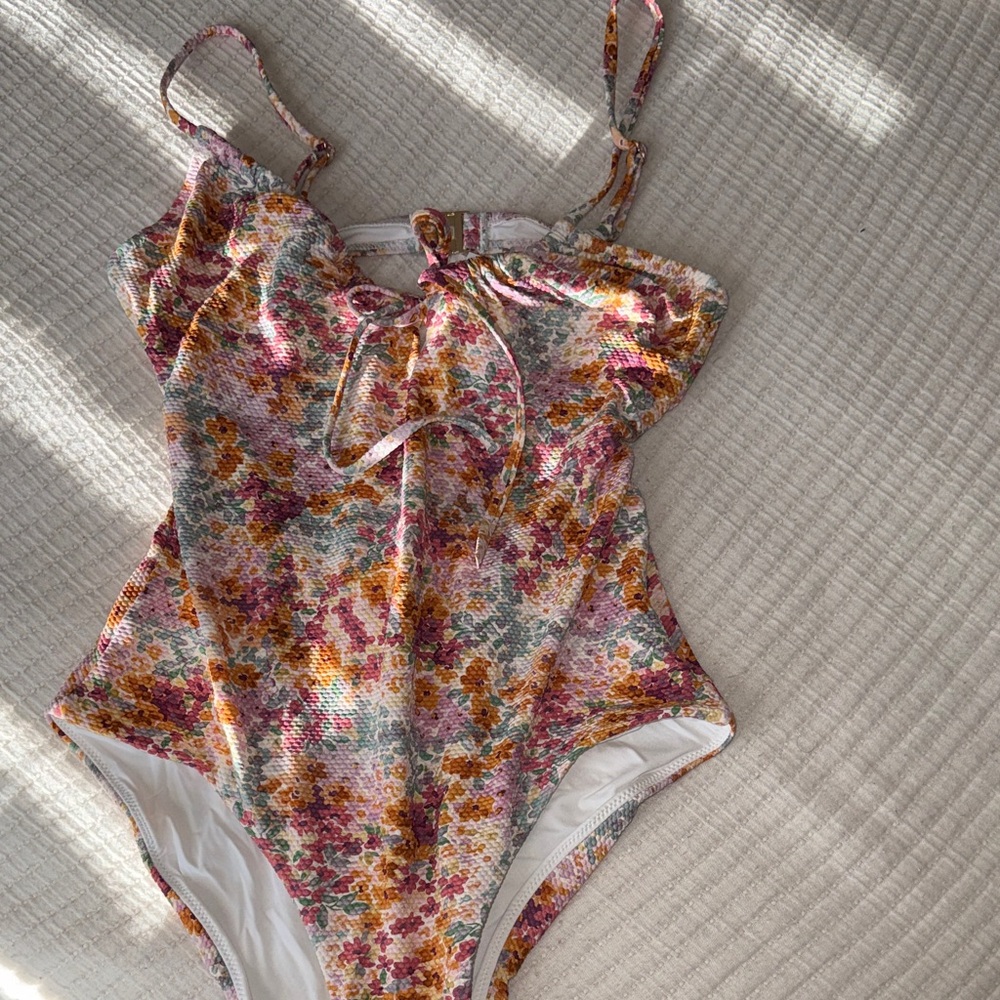 Rhythm Sierra Floral Tie Front One-Piece Swimsuit